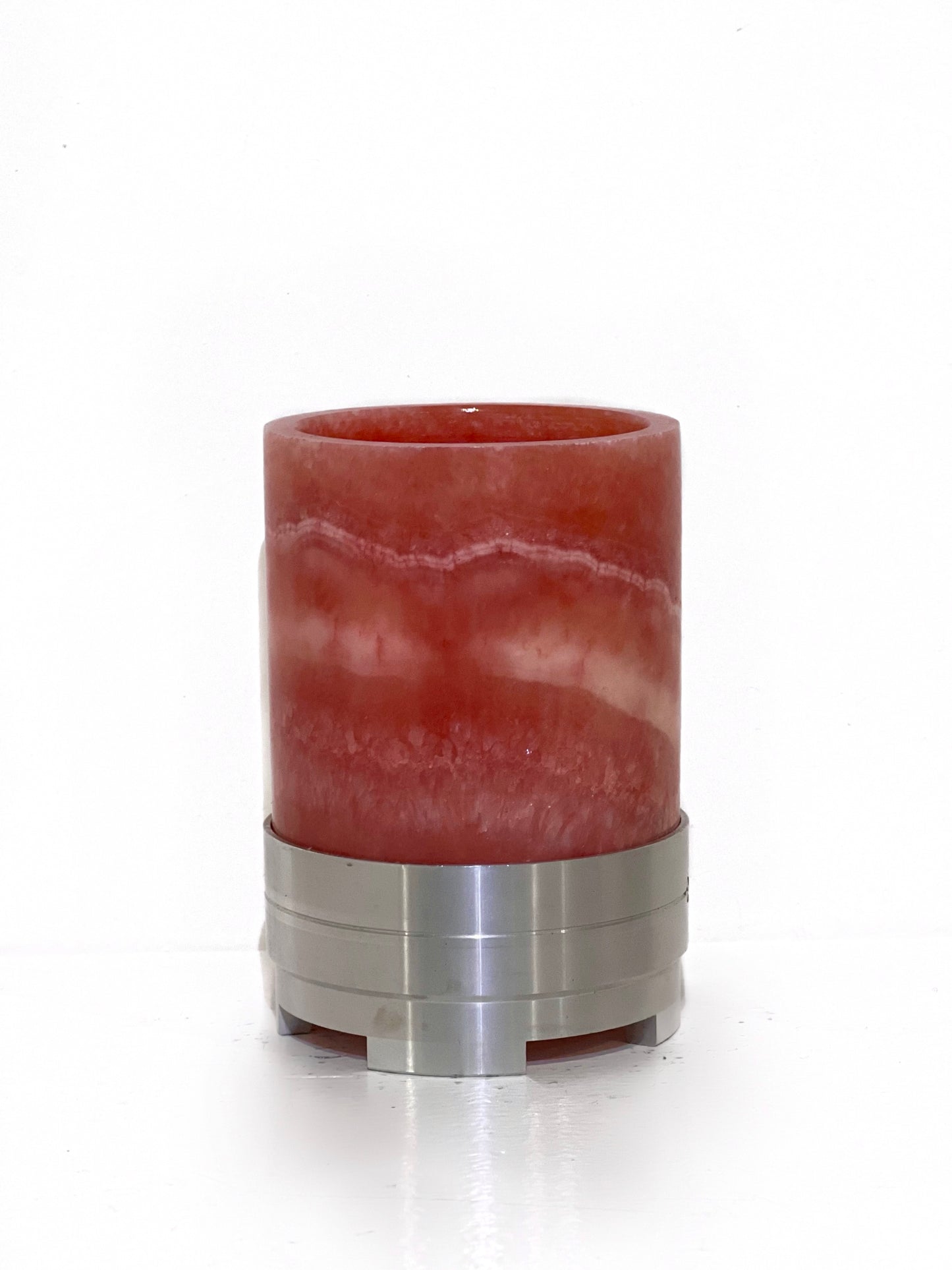 Short Tea Lite Candle Holder in Coral